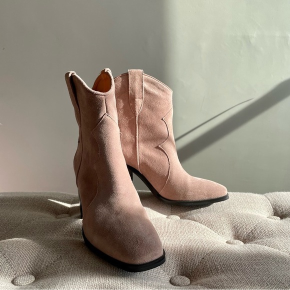 JEFFREY CAMPBELL Jument Western Bootie Pink Suede  size 6 - Picture 12 of 12